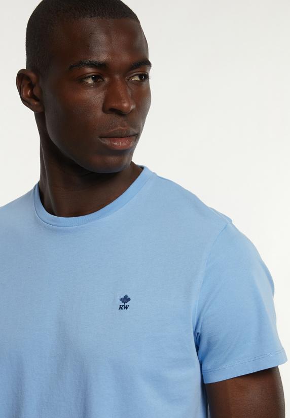 River Woods Custom Fit Basic Pima Katoen T-shirt Porcelaine