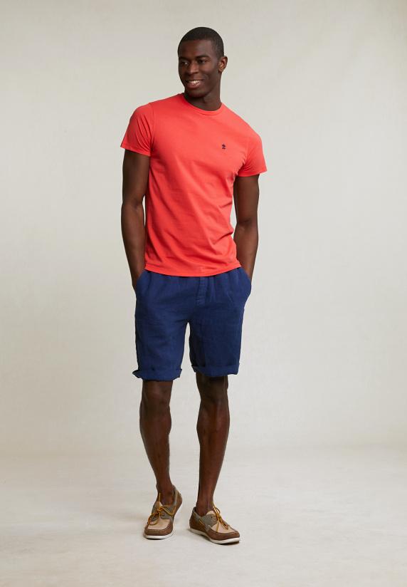 River Woods Custom Fit Basic Pima Katoen T-shirt Ronde Hals Cornell Red