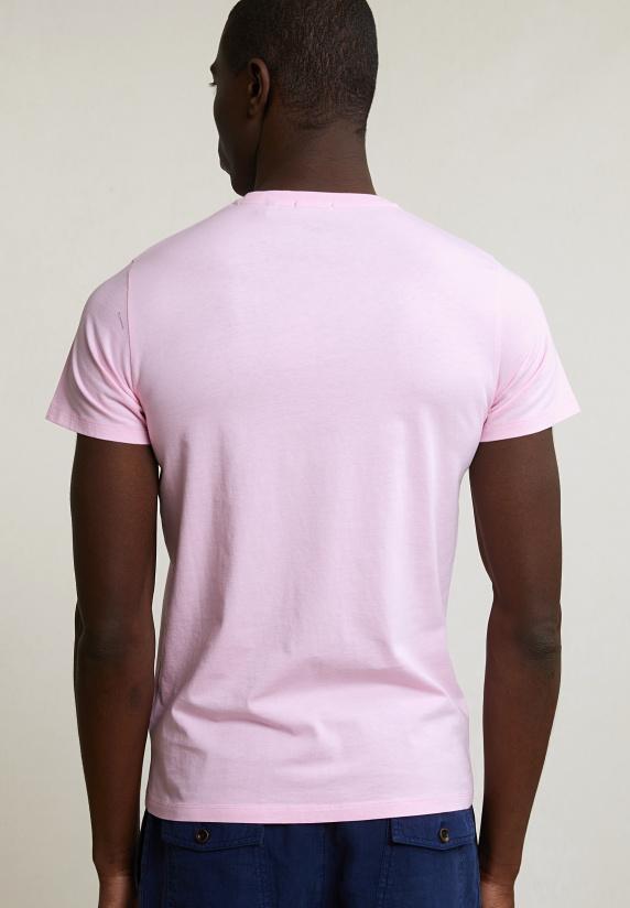 River Woods Custom Fit Basic Pima Katoen T-shirt Ronde Hals Flamingo