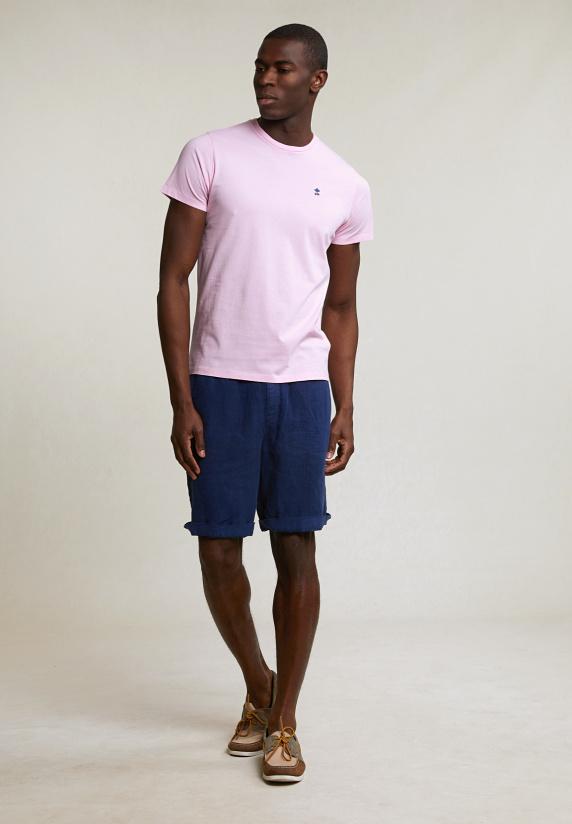 River Woods Custom Fit Basic Pima Katoen T-shirt Ronde Hals Flamingo