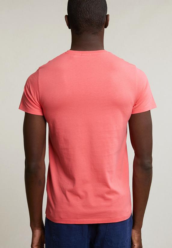 River Woods Custom Fit Basic Pima Katoen T-shirt Ronde Hals Lt Sunset