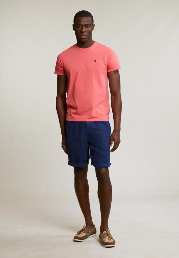 River Woods Custom Fit Basic Pima Katoen T-shirt Ronde Hals Lt Sunset