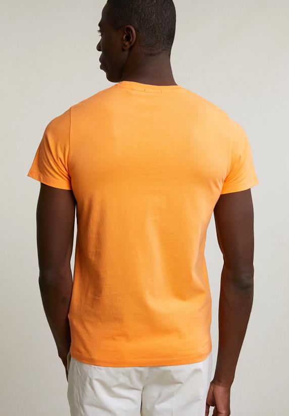 River Woods Custom Fit Basic Pima Katoen T-shirt Ronde Hals Peach