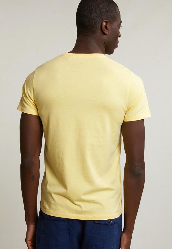 River Woods Custom Fit Basic Pima Katoen T-shirt Ronde Hals Sun Flower