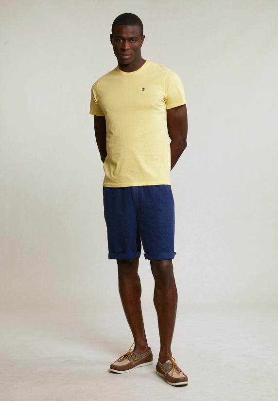 River Woods Custom Fit Basic Pima Katoen T-shirt Ronde Hals Sun Flower