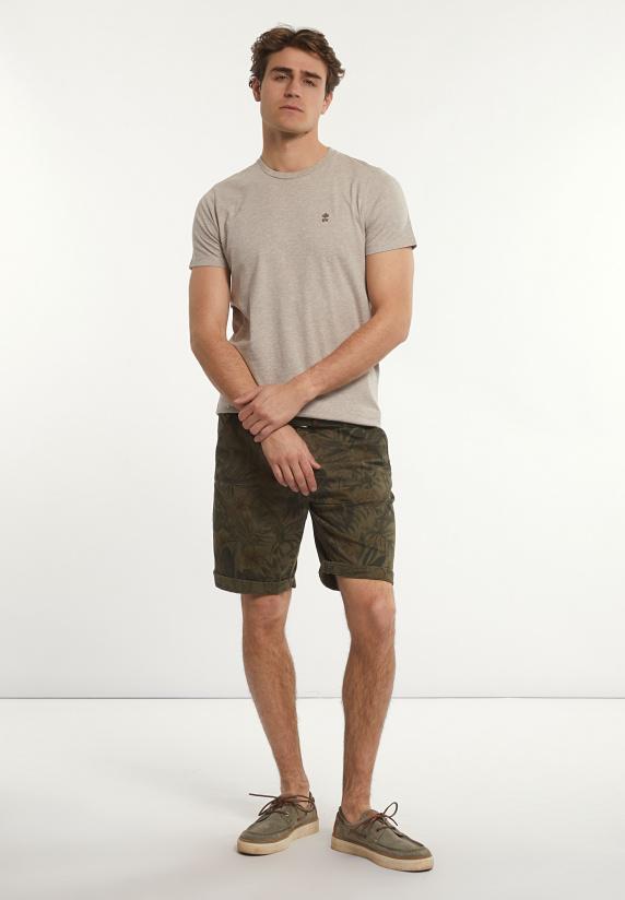 River Woods Custom Fit Basic Pima Katoen T-shirt Sand Mix