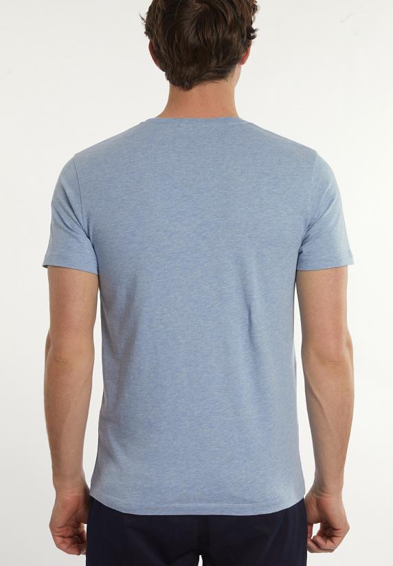 River Woods Custom Fit Basic Pima Katoen T-shirt Soft Frost Mix