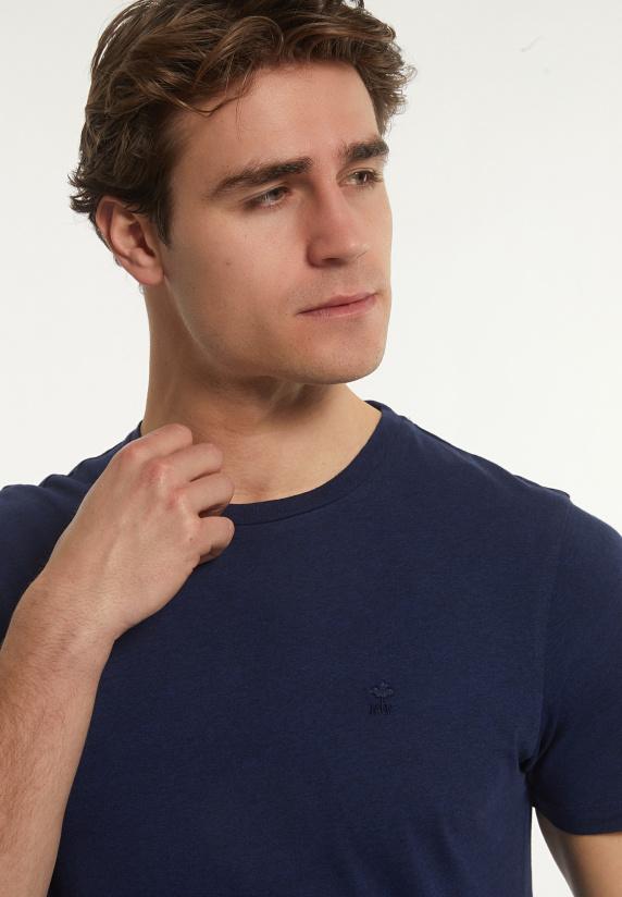 River Woods Custom Fit Basic Pima Katoen T-shirt Twilight Mix