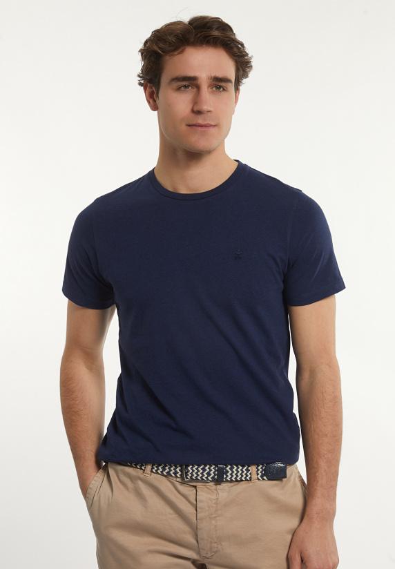 river woods Custom fit basic pima katoen T-shirt twilight mix