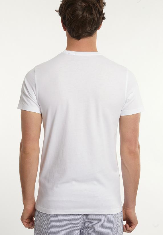 River Woods Custom Fit Basic Pima Katoen T-shirt Wit