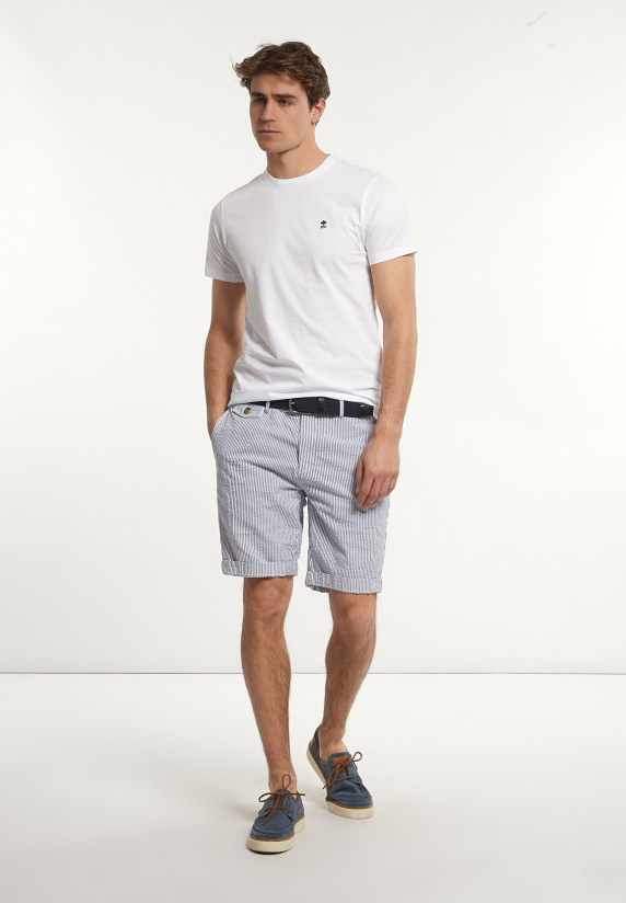 River Woods Custom Fit Basic Pima Katoen T-shirt Wit