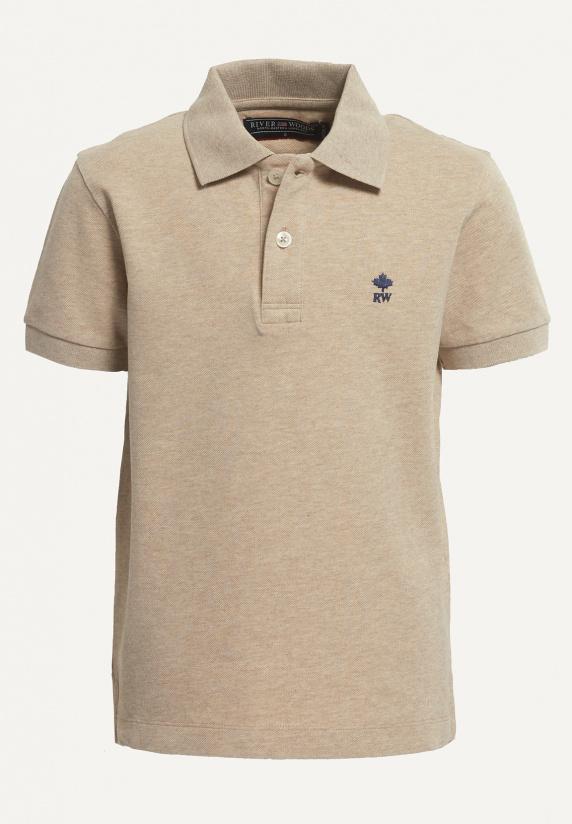 river woods Custom fit basic stretch polo biscuit mix
