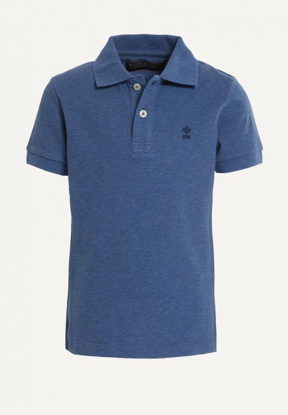 river woods Custom fit basic stretch polo denim mix