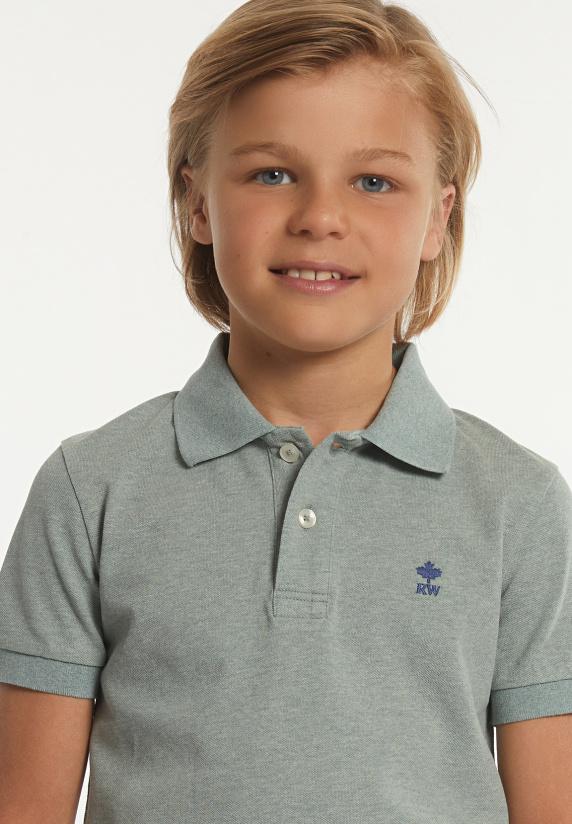 River Woods Custom Fit Basic Stretch Polo Mist Green Mix