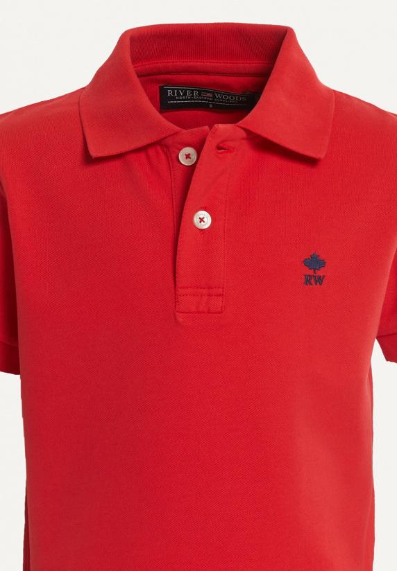 River Woods Custom Fit Basic Stretch Polo Olive Mix Strawberry