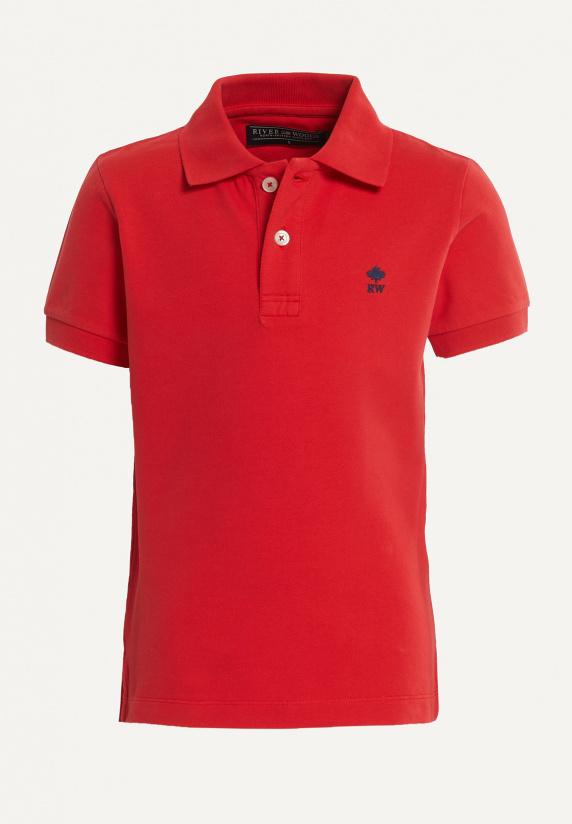 river woods Custom fit basic stretch polo olive mix strawberry