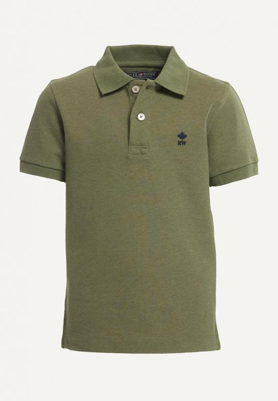 river woods Custom fit basic stretch polo olive mix