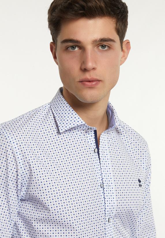 River Woods Custom Fit Comfort Stretch Fantasiehemd Multi