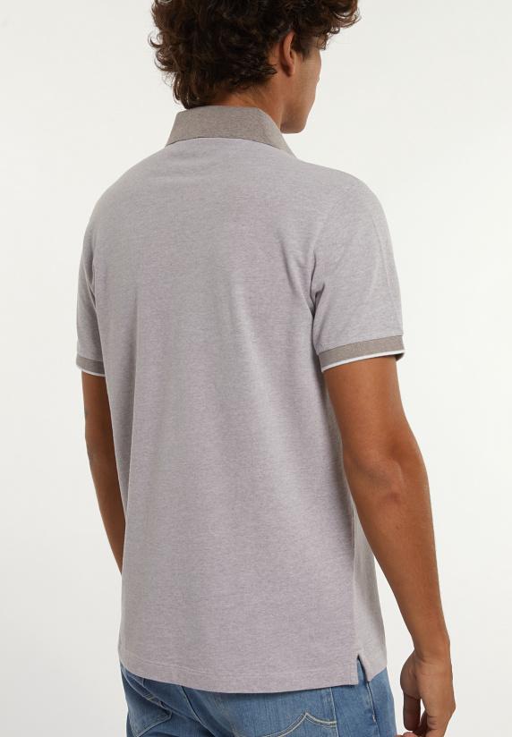 River Woods Custom Fit Fancy Jaspe Piqué Polo Lt Sand Mix