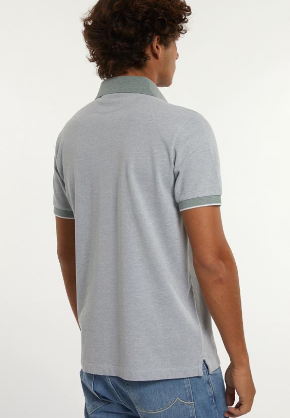 River Woods Custom Fit Fancy Jaspe Piqué Polo Mist Green Mix