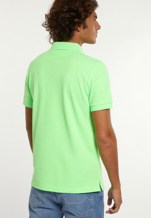 River Woods Custom Fit Fancy Katoenen Pique Polo Neon Groen