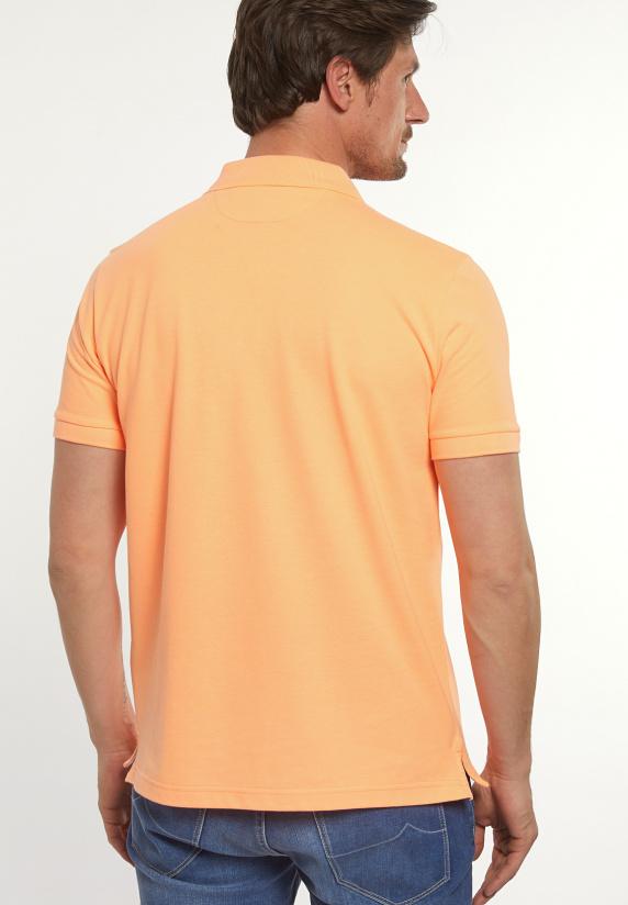 River Woods Custom Fit Fancy Katoenen Pique Polo Neon Oranje