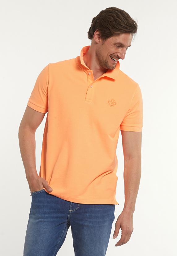 river woods Custom fit fancy katoenen pique polo neon oranje
