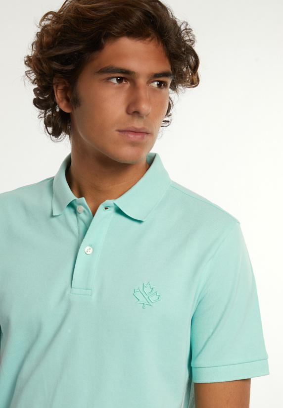 River Woods Custom Fit Fancy Katoenen Pique Polo Pastel Groen