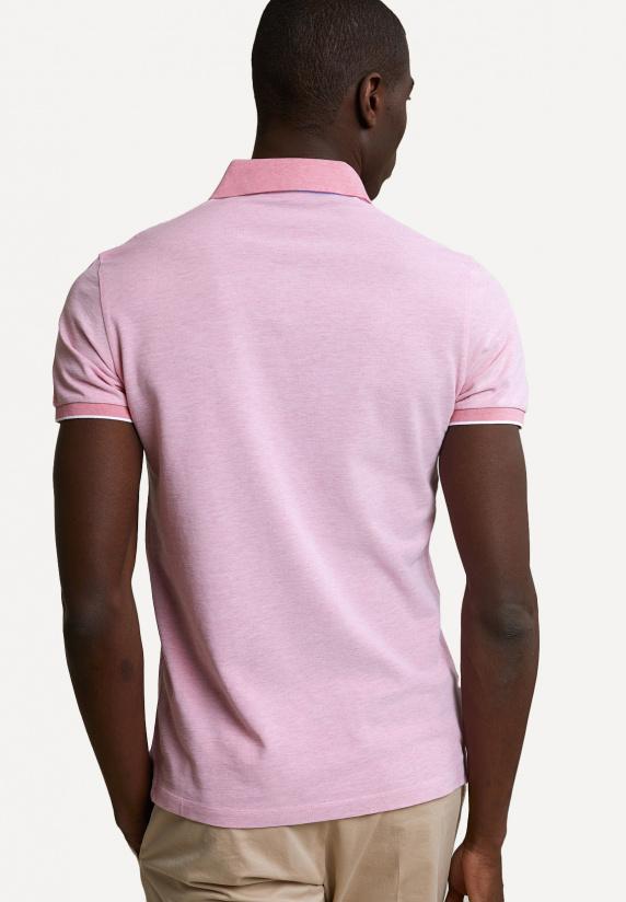 River Woods Custom Fit Fancy Katoenen Polo Dark Flamingo Mix