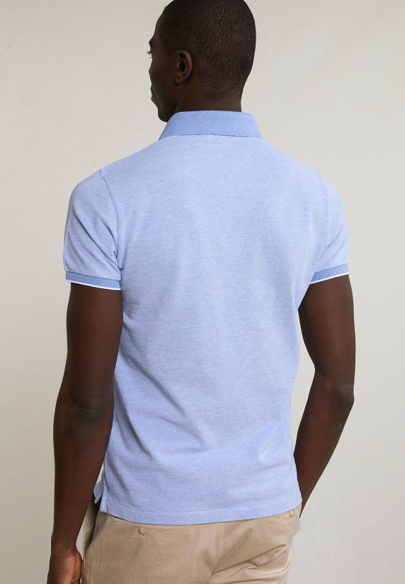 River Woods Custom Fit Fancy Katoenen Polo Dark Sky Mix