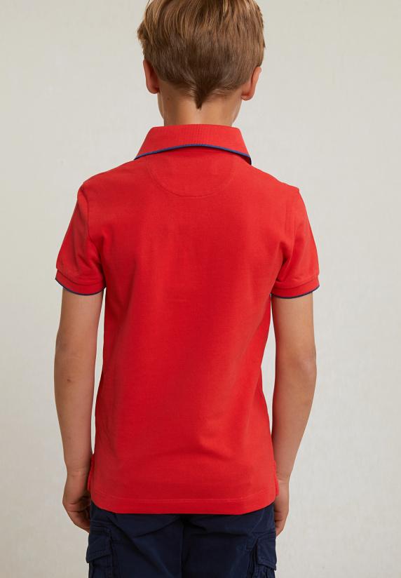 River Woods Custom Fit Fancy Polo Korte Mouwen Stanford Red