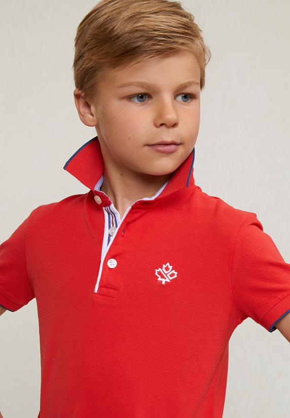 River Woods Custom Fit Fancy Polo Korte Mouwen Stanford Red