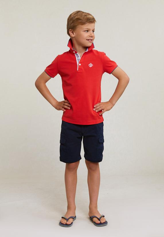 River Woods Custom Fit Fancy Polo Korte Mouwen Stanford Red