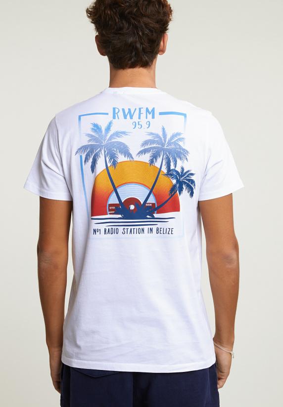 River Woods Custom Fit Fantasie T-shirt Borstzak Wit