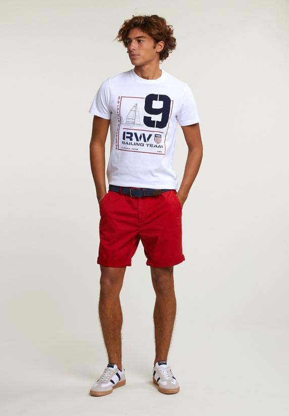 River Woods Custom Fit Fantasie T-shirt Korte Mouwen Wit