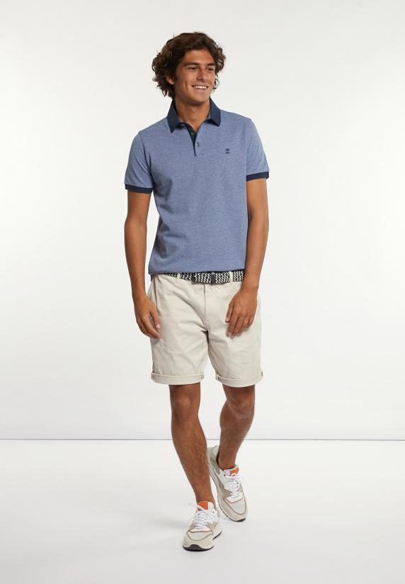 River Woods Custom Fit Jacquard Pique Polo Frost Mix