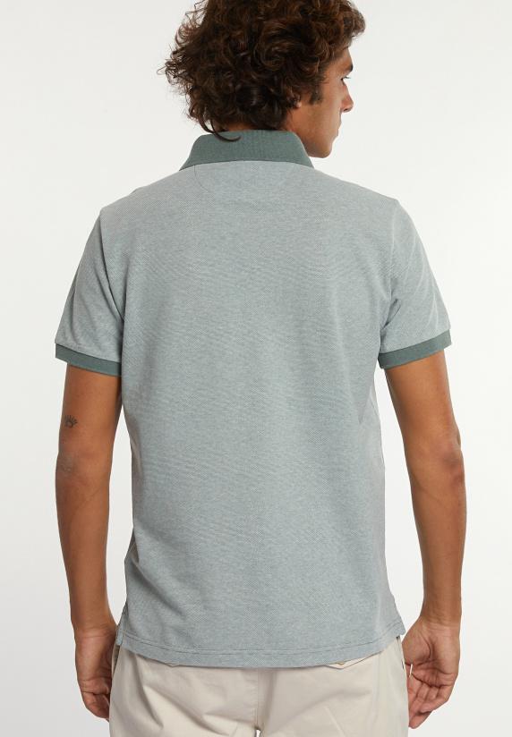 River Woods Custom Fit Jacquard Pique Polo Mint Mix