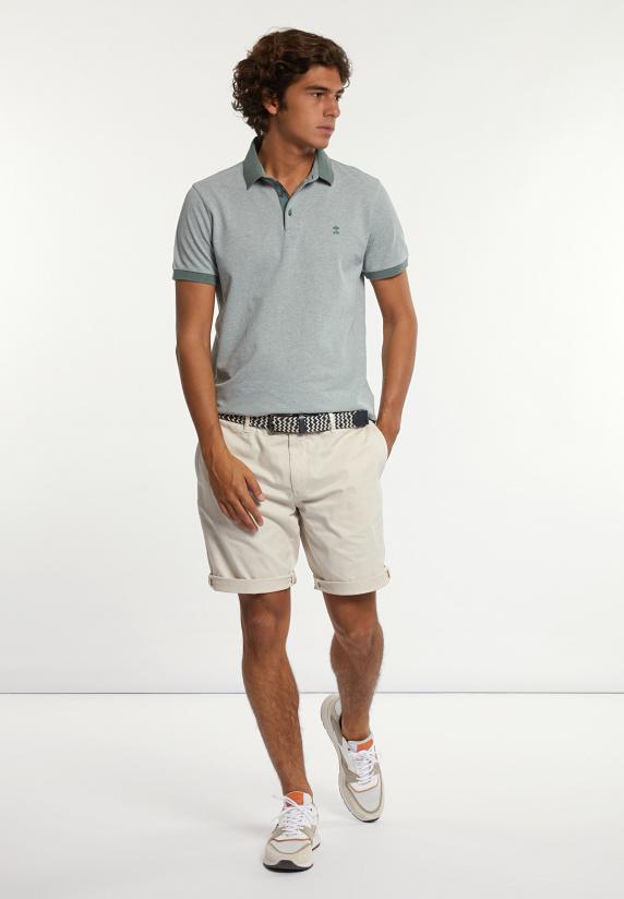 River Woods Custom Fit Jacquard Pique Polo Mint Mix