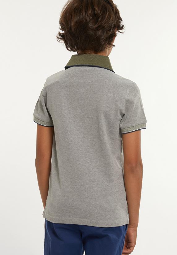 River Woods Custom Fit Jaspe Piqué Stretch Polo Olive Mix