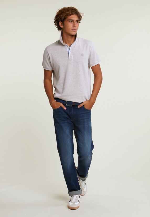 River Woods Custom Fit Katoen-linnen Polo Korte Mouwen Linen Mix