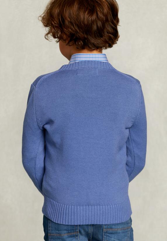 River Woods Custom Fit Katoen/wollen Trui Jeans Mix