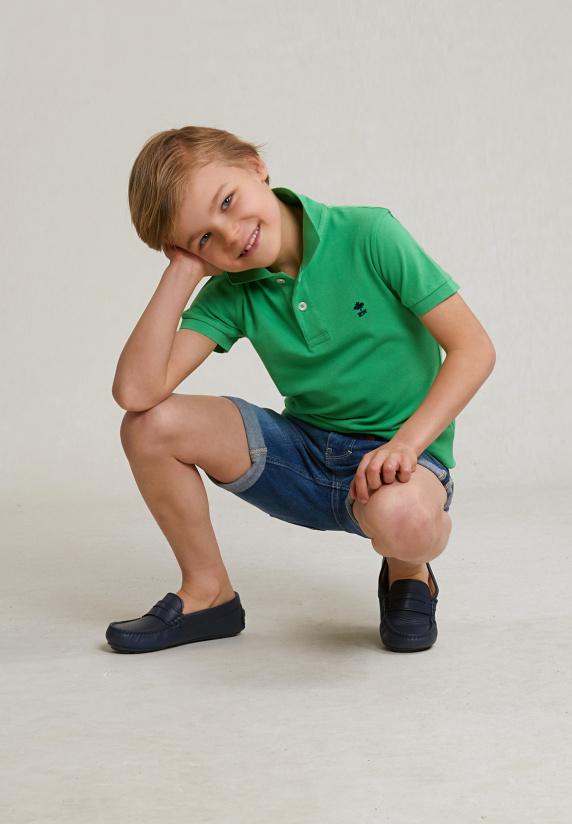 River Woods Custom Fit Katoenen Basic Stretch Polo Apple