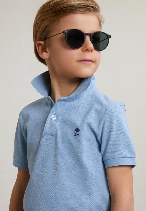 River Woods Custom Fit Katoenen Basic Stretch Polo Dk Victoria Mix