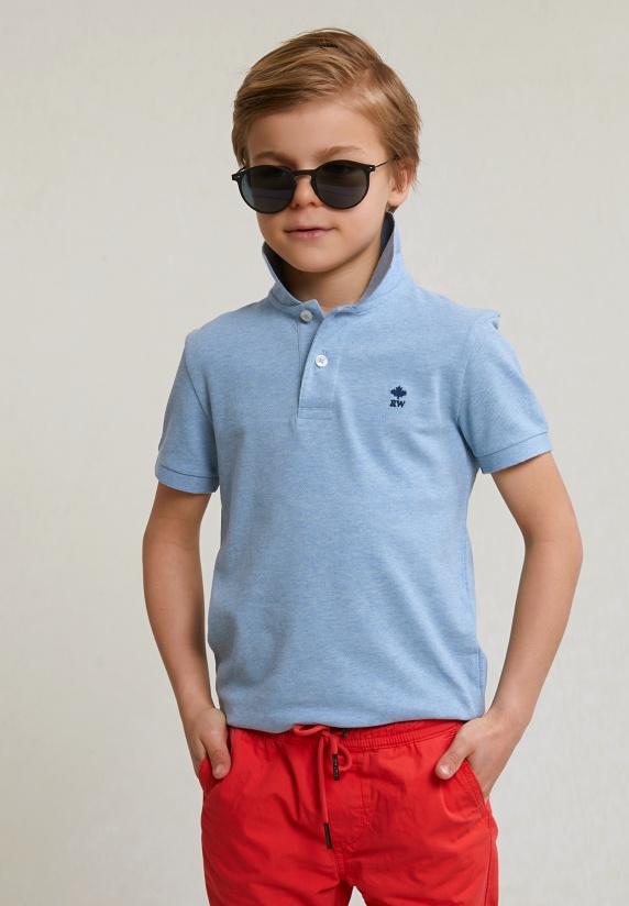 river woods Custom fit katoenen basic stretch polo dk victoria mix