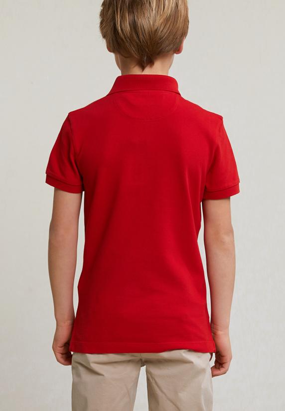 River Woods Custom Fit Katoenen Basic Stretch Polo Harvard Red