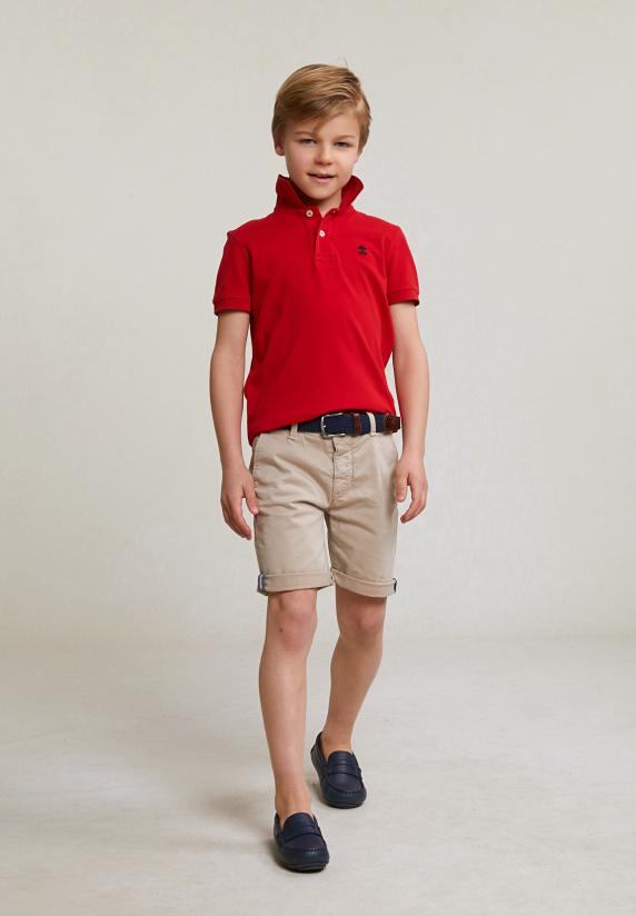 River Woods Custom Fit Katoenen Basic Stretch Polo Harvard Red