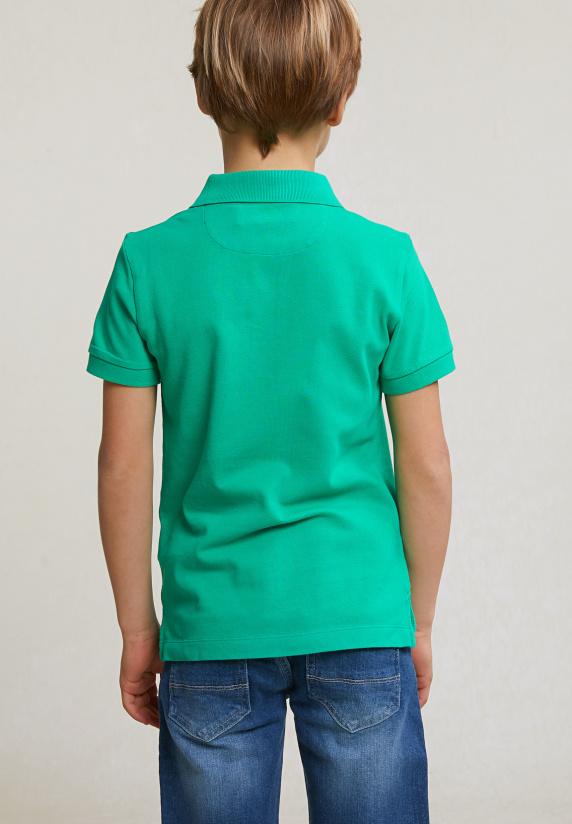 River Woods Custom Fit Katoenen Basic Stretch Polo Jungle Green