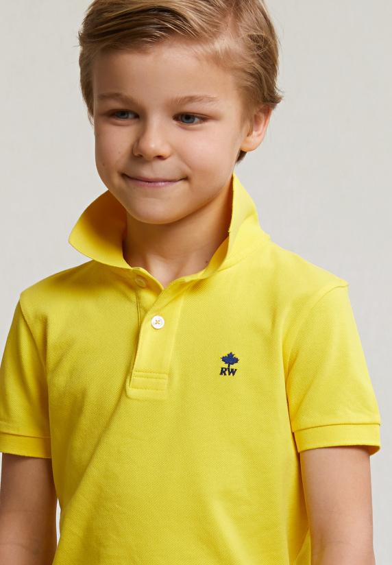 River Woods Custom Fit Katoenen Basic Stretch Polo Lemonade
