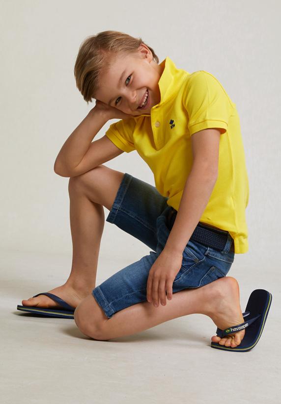 River Woods Custom Fit Katoenen Basic Stretch Polo Lemonade