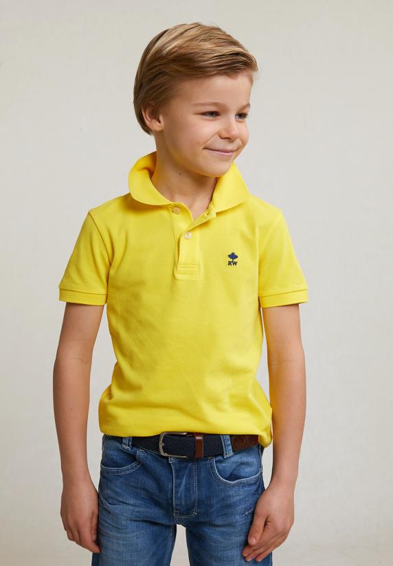 River Woods Custom Fit Katoenen Basic Stretch Polo Lemonade